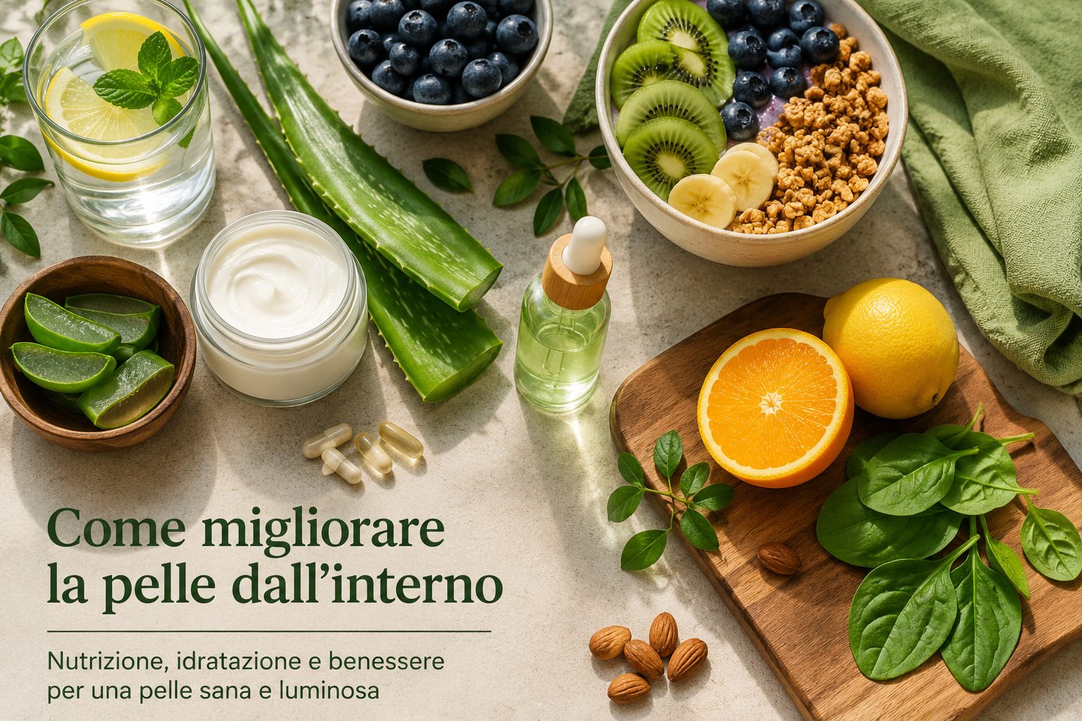 Migliorare la pelle dall'interno